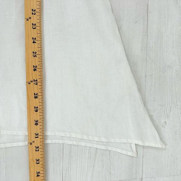 Soft Surroundings 100% Linen Tunic Top Blouse L White Preppy Lagenlook Beach - Picture 10 of 11
